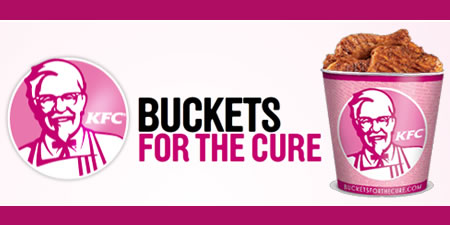 KFC Buckets for the cure-Pinkwashing example taken from Truthinadvertising.org