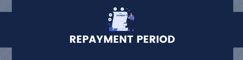 Repayment Period with picture of "Bill Payment" surrounded by clock; the Langel Firm