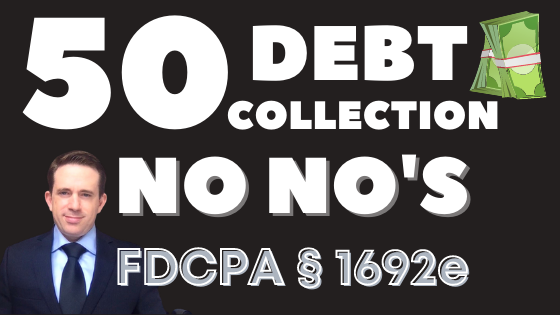 50 Reasons to Sue your Debt Collector Under Federal Law